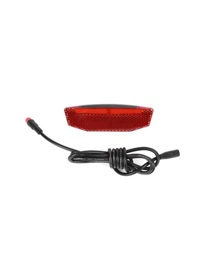 E‑Bike Tail Light, 6V‑60V LED Warning Light Night Riding Tailight Equipment Waterproof Connector, Electric Bike Accessories