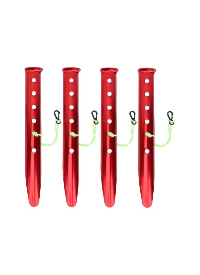 Tent Stakes, 4pcs Aluminium Alloy Windproof Tent Pegs, Lightweight U?Shaped Camping Stakes for Lawn, Mud, Sand, Snow Field, Tent, Awning, Canopy, Camping, Hiking, Backpacking