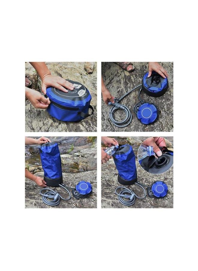 Camping Shower Bag 11L Portable Bathing Bag Pressure Shower Water Bag Portable Camping Shower with Foot Pump for Outdoor Travel Hiking Climbing