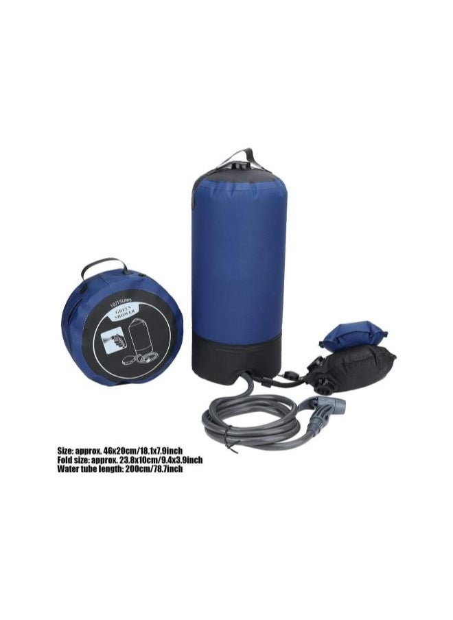 Camping Shower Bag 11L Portable Bathing Bag Pressure Shower Water Bag Portable Camping Shower with Foot Pump for Outdoor Travel Hiking Climbing