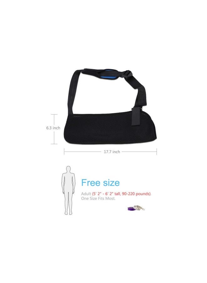 Arm Sling, Adjustable Soft Padded Shoulder Support Belt with Adjustable Strap for Men Women Arm Recovery Wrist Elbow Brace Immobilizer Fracture Protector