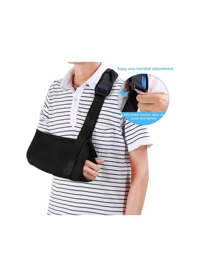 Arm Sling, Adjustable Soft Padded Shoulder Support Belt with Adjustable Strap for Men Women Arm Recovery Wrist Elbow Brace Immobilizer Fracture Protector