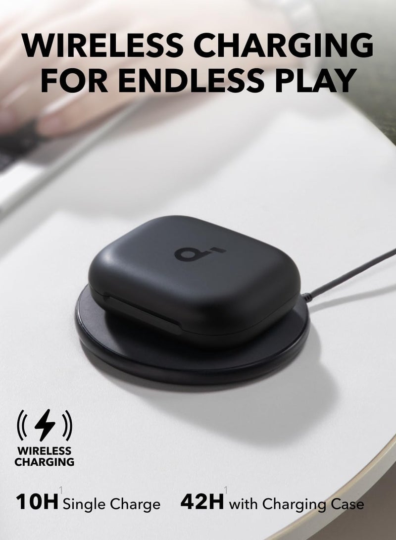 AeroFit 2 by Anker, Open-Ear Headphones, Adjustable Ear Hooks, Snug Fit, Rich Bass, Hi-Res Wireless Audio, 42H Play, Bluetooth 5.4, Wireless Charging, IP55, AI Clear Calls, Open-Ear Earbuds Black