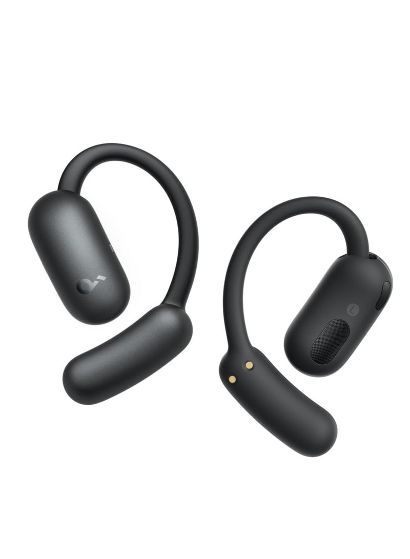 AeroFit 2 by Anker, Open-Ear Headphones, Adjustable Ear Hooks, Snug Fit, Rich Bass, Hi-Res Wireless Audio, 42H Play, Bluetooth 5.4, Wireless Charging, IP55, AI Clear Calls, Open-Ear Earbuds Black