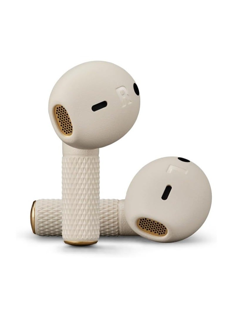 Minor IV Bluetooth Earphones - Water Resistant Earphones Bluetooth Wireless Earbuds With 30+ Hours Playtime - Cream