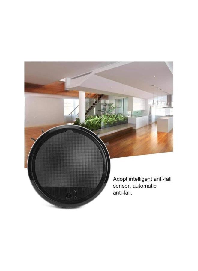 Robot Vacuum Cleaner Mop, Multi-Functional Intelligent Ultraviolet Light Sweeping Robot, Quiet Low Noise Vacuum Cleaner for Pet Hair, Carpet, Hard Floor, Dust, Stains(Black)