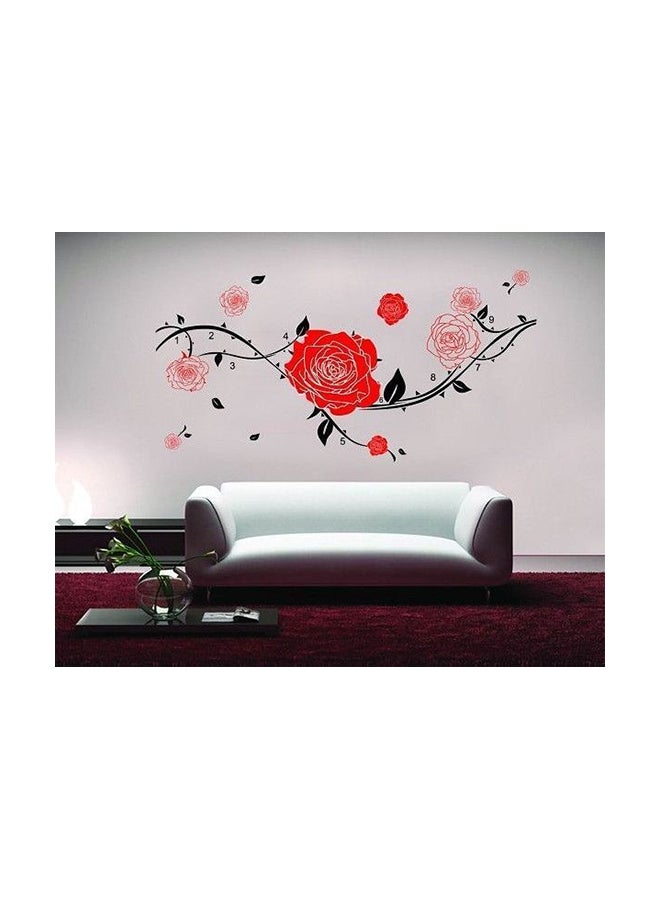 Barbed Roses Stylish Bedroom Background Decorative Wall Sticker Multicolour 90x60cm