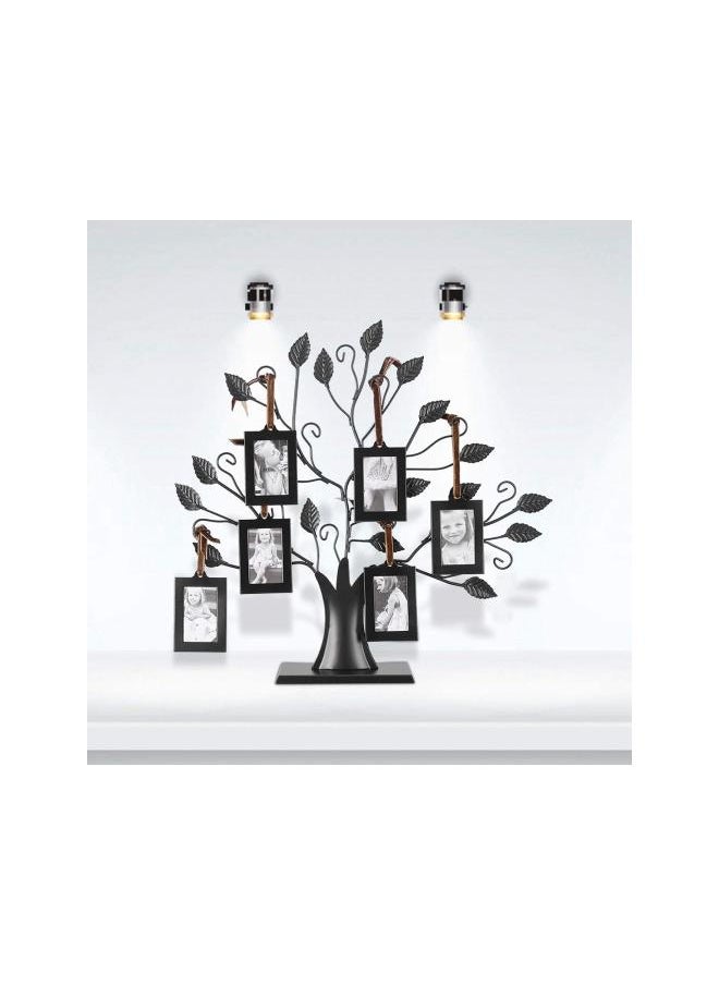 Family Tree with 6 Hanging Photo Frames， Fashionable Family Photos Frame Display Tree with Hanging Pictures Frames Home Decor， 2.52×1.81in