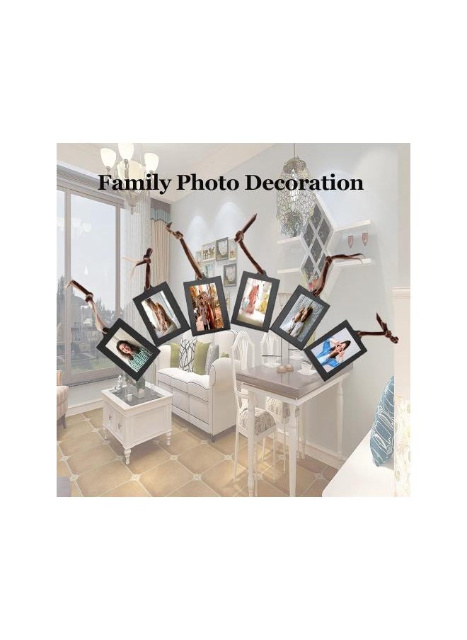 Family Tree with 6 Hanging Photo Frames， Fashionable Family Photos Frame Display Tree with Hanging Pictures Frames Home Decor， 2.52×1.81in