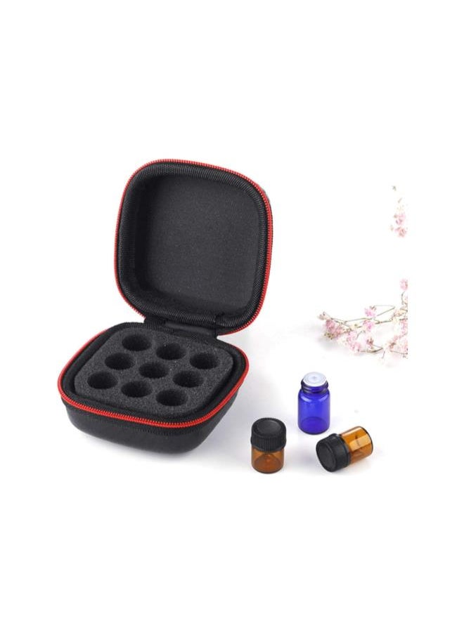 Essential Oil Carrying Storage Case 9 Bottles Travel Handle Bag Organize Oils Holder Traveling Carrying Case Storage Bag Essential Oil Storage Box Organizer Accesseries Hold 1ML-3ML General