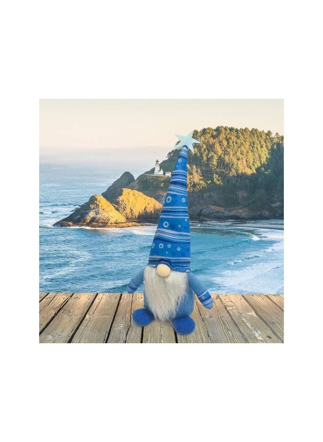 Ocean Festival Decor Home Decorations Gnomes Blue Luckily Ocean Doll Birthday Party Decorations Nautical Gnomes Plush Decor Ornaments for Holiday Decorations (3PC)