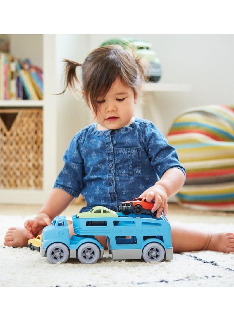 ORiTi Car Carrier, Blue - Pretend Play, Motor Skills, Kids Toy Vehicle. No BPA,