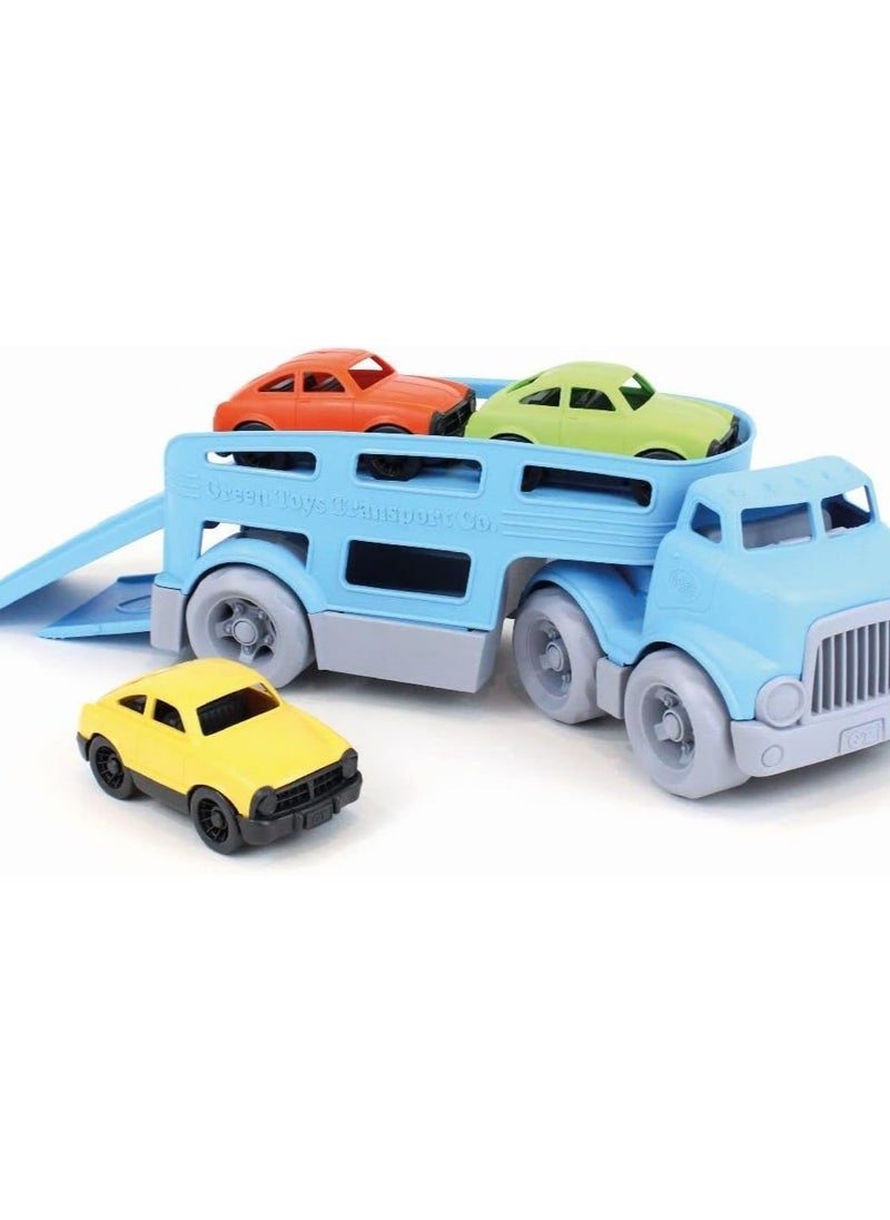 ORiTi Car Carrier, Blue - Pretend Play, Motor Skills, Kids Toy Vehicle. No BPA,