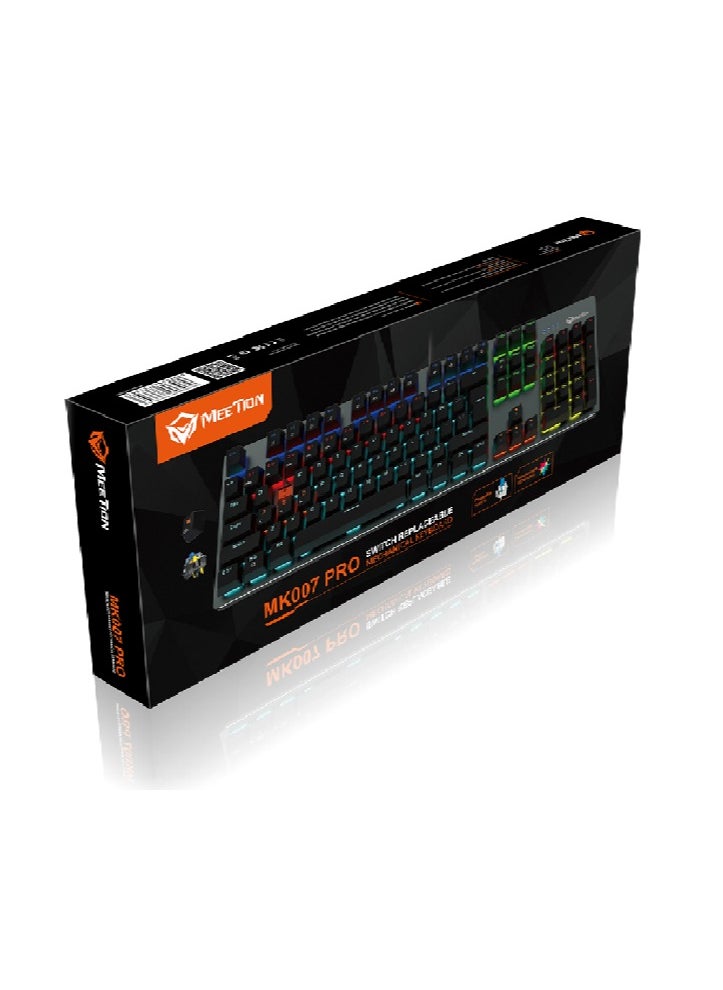 MK007 PRO Basic Mechanical Keyboard Pluggable Switch Full keys Anti-ghosting Colorful LED Backlight customizable Hot swap