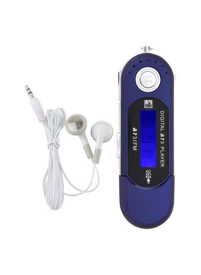 Digital Music Player, Portable MP3 USB Player with LCD Screen for Home(Blue)