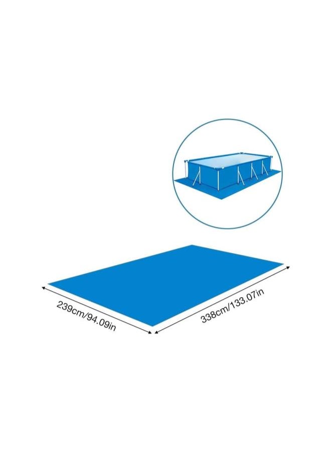 Rectangular Above Ground Swimming Pool Mat,Foldable Polyester Floor Cloth Carpet,Swimming Pool Mat,94 x 133inch