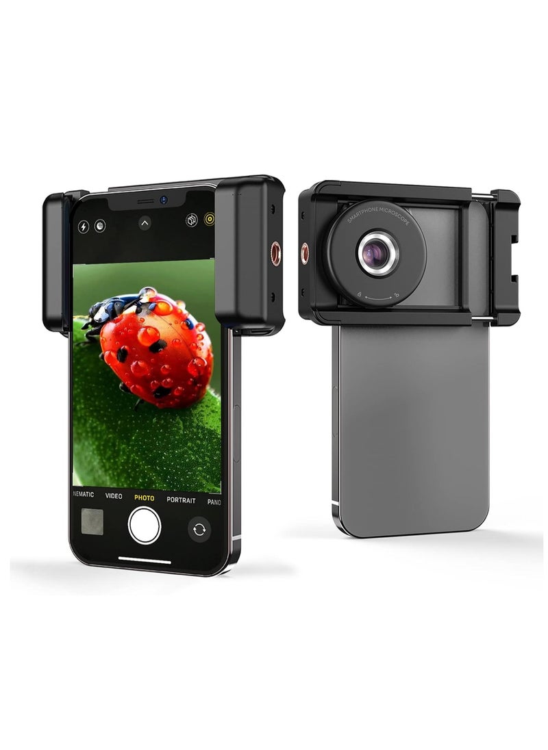 Phone Macro Lens, 100X Microscope for AndroidiPhone Micro Camera with LED Light CPL Handheld Pocket, Compatible with Smartphone Accessories Macro Focus Glass for Gift.