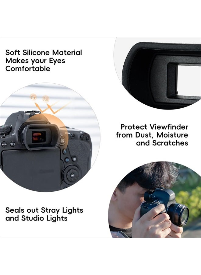 Soft Camera Eyecup Eyepiece Viewfinder Eyeshade for Canon EOS 6DM2 5DM2 6D 5D Mark II 90D 80D 77D 70D 60D 50D 4000D 2000D Rebel T100 T8i T7i T7 T6s T6i T6 T5i T5 T4i SL3 SL2 Replac Canon EB EF Eye Cup