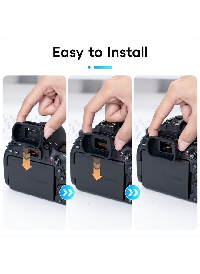 Soft Camera Eyecup Eyepiece Viewfinder Eyeshade for Canon EOS 6DM2 5DM2 6D 5D Mark II 90D 80D 77D 70D 60D 50D 4000D 2000D Rebel T100 T8i T7i T7 T6s T6i T6 T5i T5 T4i SL3 SL2 Replac Canon EB EF Eye Cup
