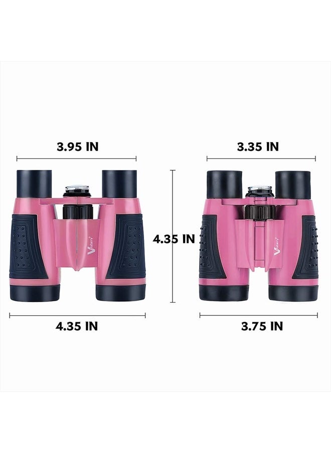 Vanstarry Compact Binoculars for Kids Bird Watching Hiking Camping Fishing Accessories Gear Essentials Best Toy Gifts for Boys Girls Children Toddler Waterproof 5X30 Optical Lens Including Compass