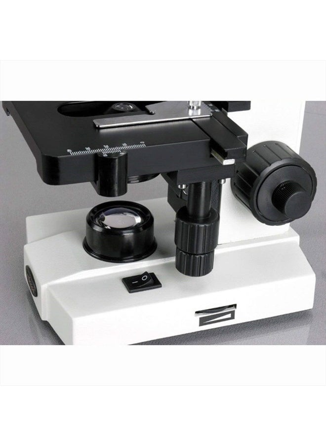 M220 Monocular Compound Microscope, WF10x Eyepiece, 40x-400x Magnification, Tungsten Illumination, Brightfield, 1.25 NA Abbe Condenser, Coaxial Coarse and Fine Focus, Mechanical Stage, 110V