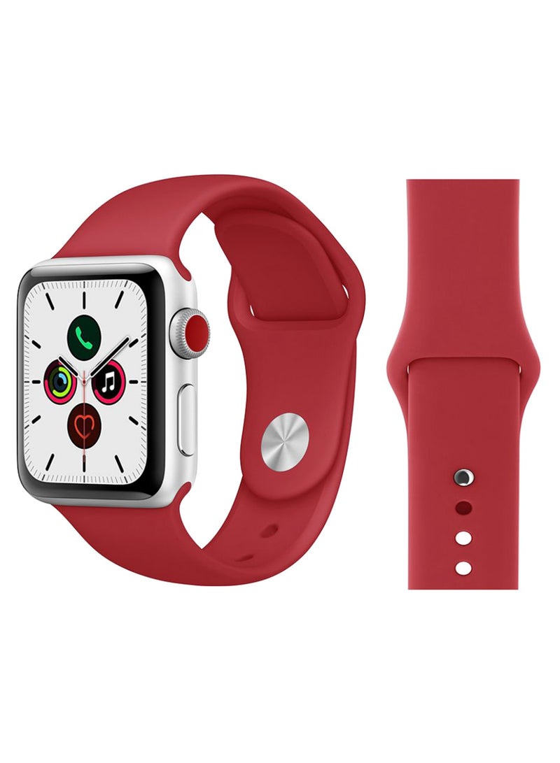 Replacement Band For Apple iWatch Series 5/4/3/2/1 42-44mm Wine Red