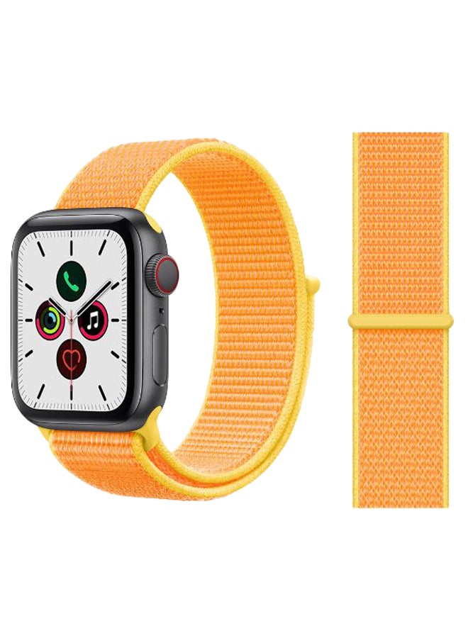 Replacement Band For Apple iWatch Series 5/4/3/2/1 42-44mm Casary Yellow/Orange