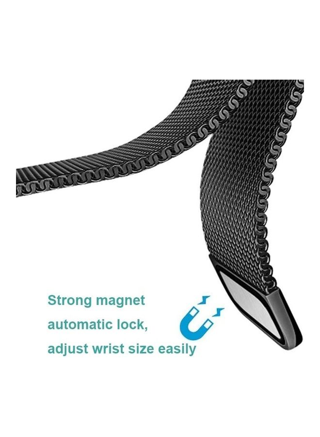 Milanese Steel Replacement Band For Fossil Hybrid HR Black