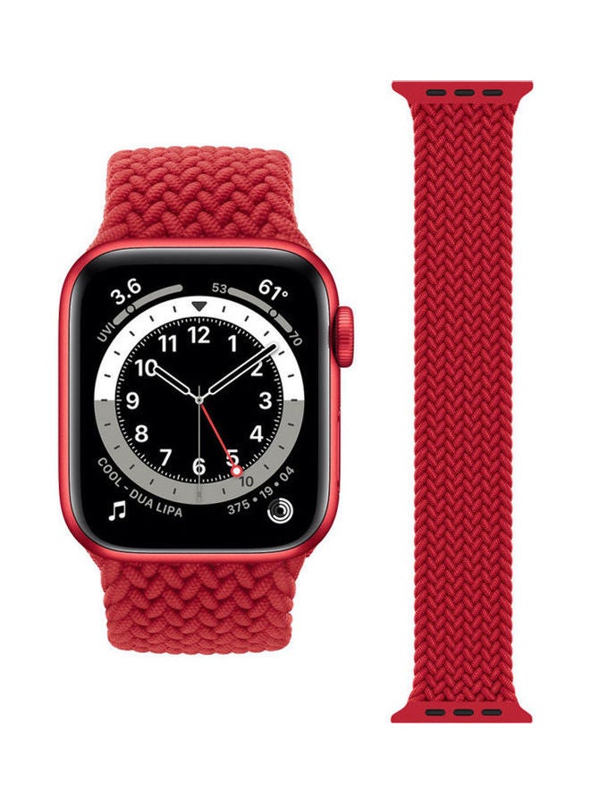 Replacement Strap Watchband For Apple Watch Series 7 41mm / 6 / SE / 5 / 4 40mm / 3 / 2 / 1 38mm Red