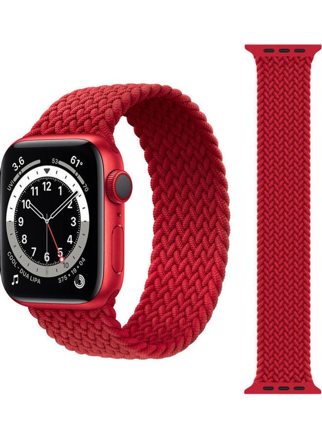 Replacement Strap Watchband For Apple Watch Series 7 41mm / 6 / SE / 5 / 4 40mm / 3 / 2 / 1 38mm Red