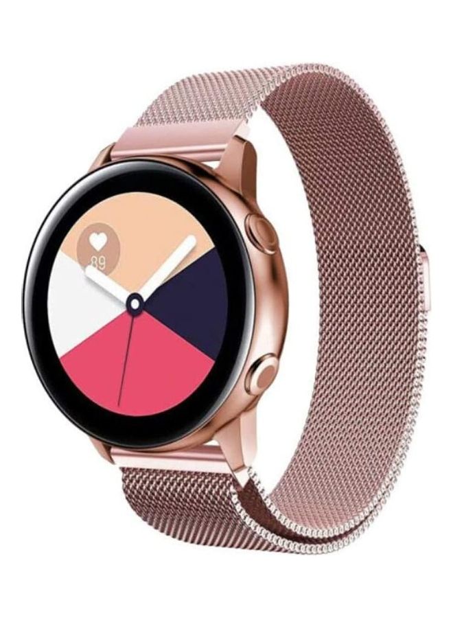 Milanese Steel Replacement Band For Samsung Galaxy Watch Active Pink