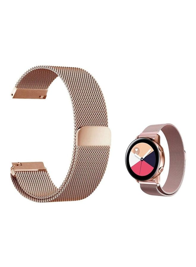 Milanese Steel Replacement Band For Samsung Galaxy Watch Active Pink