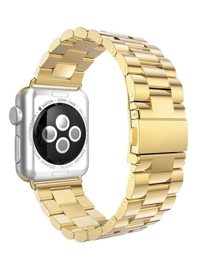 Replacement Strap Watchband For Apple Watch Series 7 45mm / 6 / SE / 5 / 4 44mm / 3 / 2 / 1 42mm Gold