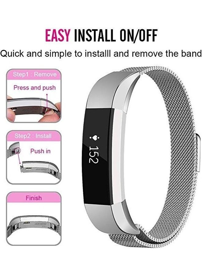 Stainless Steel Magnet Wrist Strap for Fitbit Alta Gold