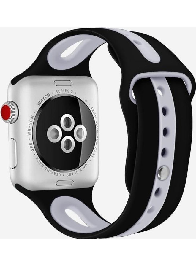 Replacement Strap For Apple Watch Series Black/Grey