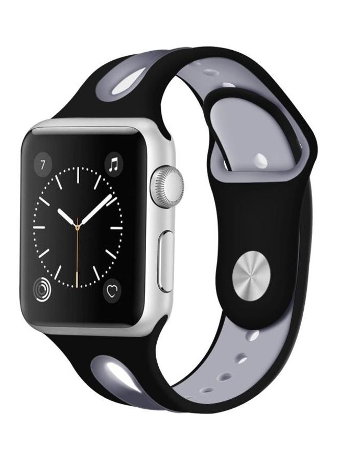 Replacement Strap For Apple Watch Series Black/Grey