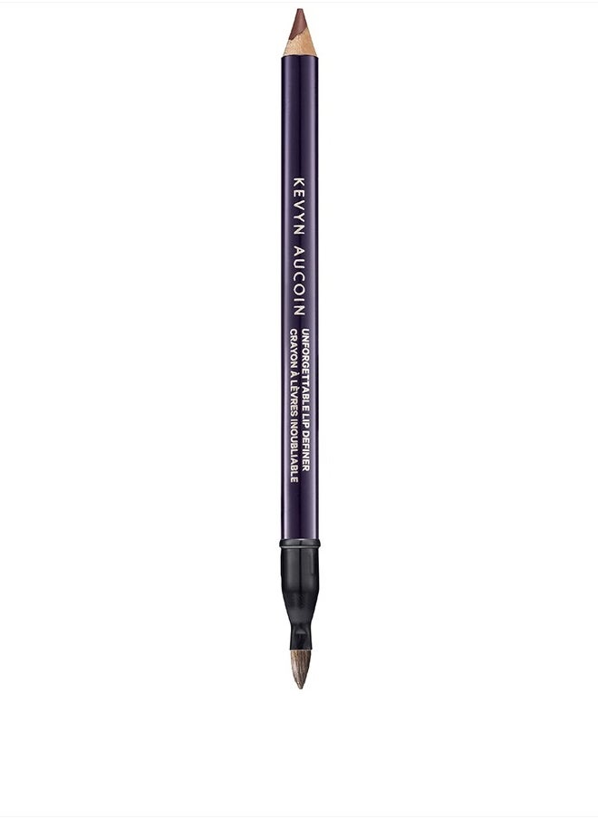 Unforgettable Lip Definer, Minimal: Long-wearing makeup lip definer. Water-resistant, defined tip accentuates lips. Blend-able. Dual-ended pencil and brush. All skin tones and types.