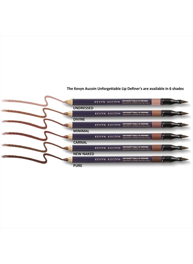 Unforgettable Lip Definer, Minimal: Long-wearing makeup lip definer. Water-resistant, defined tip accentuates lips. Blend-able. Dual-ended pencil and brush. All skin tones and types.