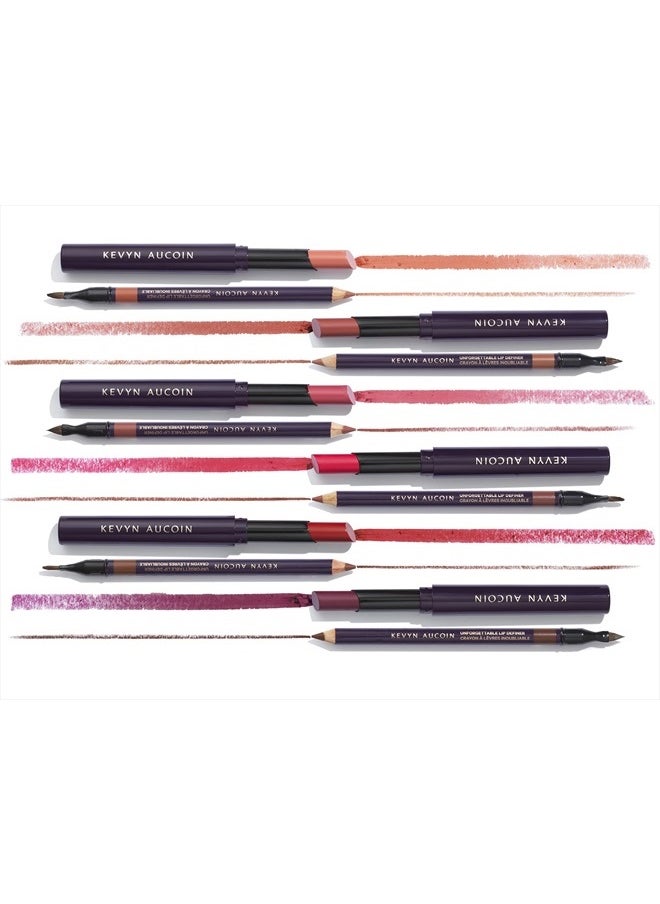 Unforgettable Lip Definer, Minimal: Long-wearing makeup lip definer. Water-resistant, defined tip accentuates lips. Blend-able. Dual-ended pencil and brush. All skin tones and types.