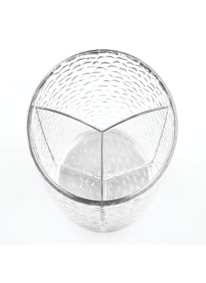 Interdesign Rain Glass Cosmetic Cup, Clear