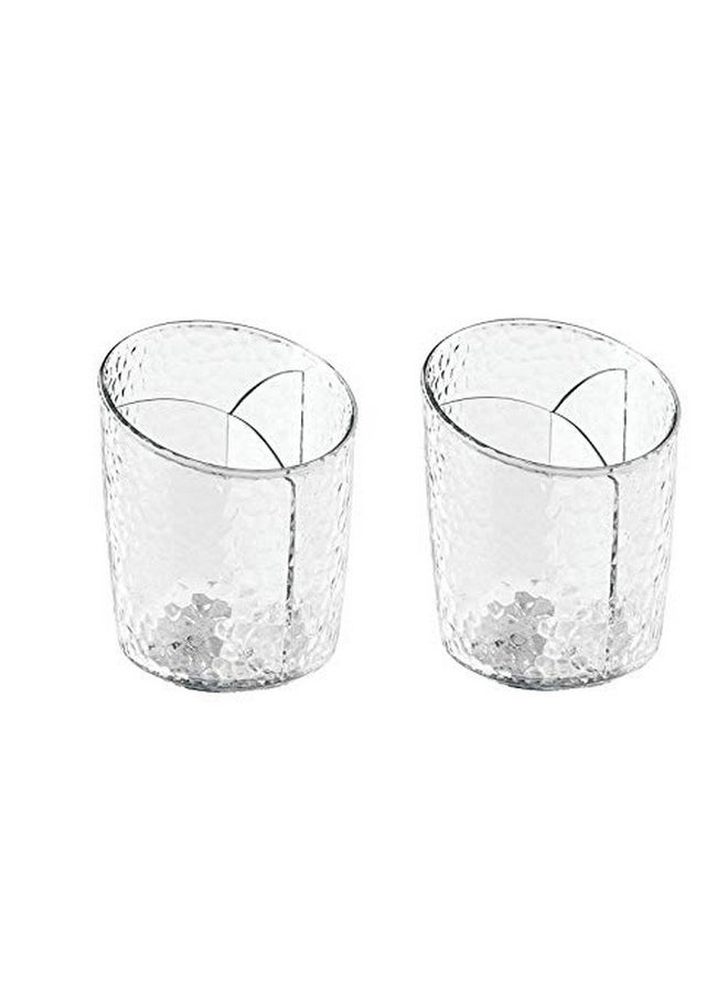 Interdesign Rain Glass Cosmetic Cup, Clear