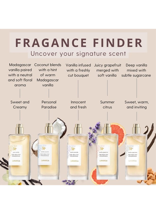 Vanilla Coconut Perfume for Women, 0.32 oz Roller - Tropical Coconut, Tahitian Tiare Flower & Warm Vanilla, The Healthy Fragrance, Clean and Natural