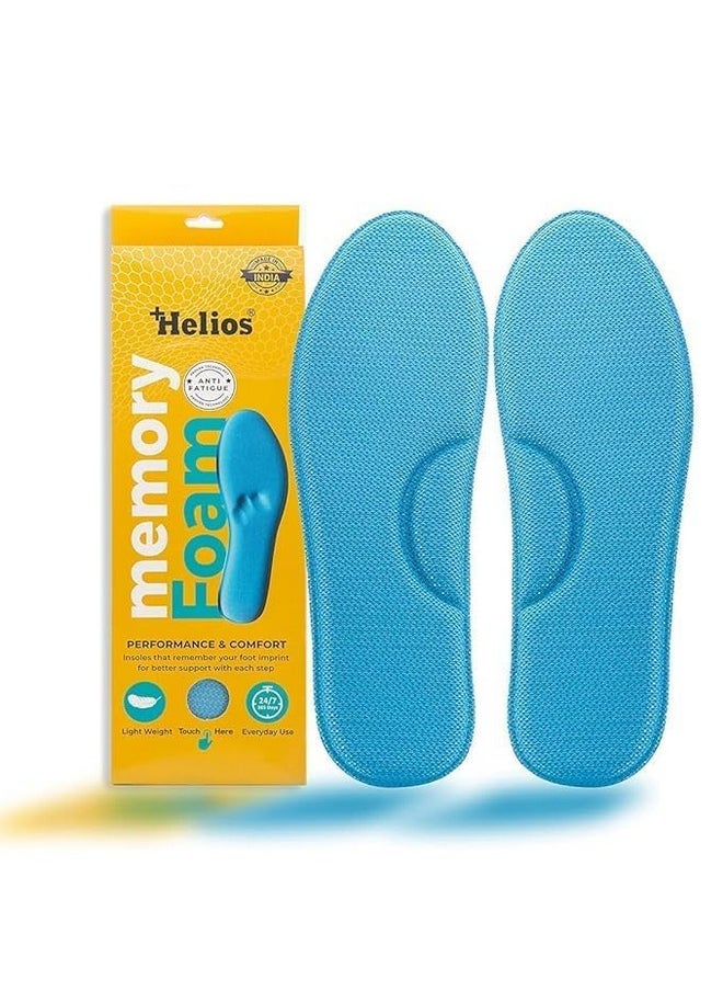 Helios Memory Foam Insole Foam Shoe Heels for All Shoes Makes shoes Super Soft & Comfortable | Memory Foam Insoles (Trim to fit) |Cushioning for Feet Relief (Pack of 1)