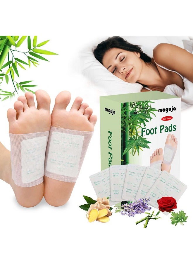 Foot Pads | maguja 100PCS Natural Bamboo Vinegar Foot Pads Foot and Body Care | Sleep & Feel Better | Natural & Premium Ingredients Organic Foot Pads for Travel and Home Use(Bamboo Vinegar)