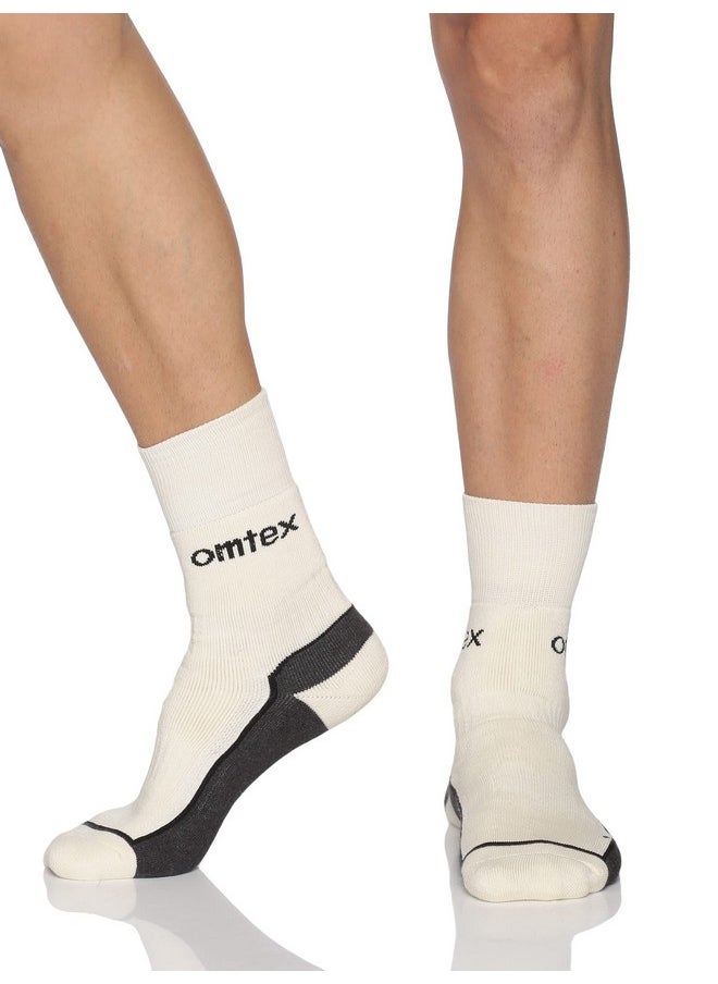 omtex Calf Length Cricket ACE Socks For Comfort And Sweat Absorption, Elastic For Sturdy Grip And Durability - Junior Socks