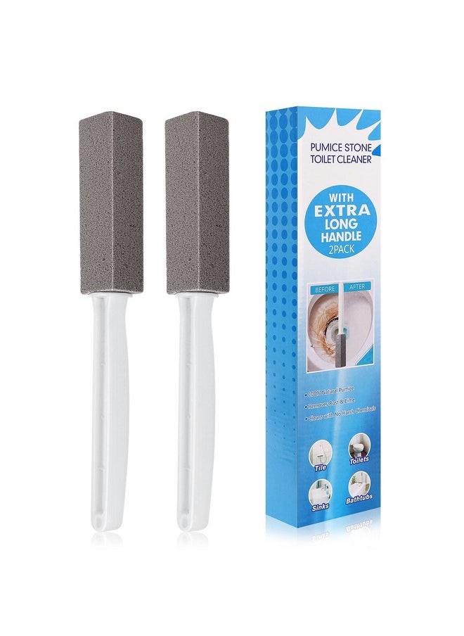 Pumice Stone Brush Toilet Bowl Cleaner with Extra Long Handle