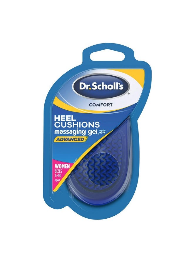 Dr. Scholl's Massaging Gel Heel Cushions for Women Size 6-10 - 1 PR, Pack of 2