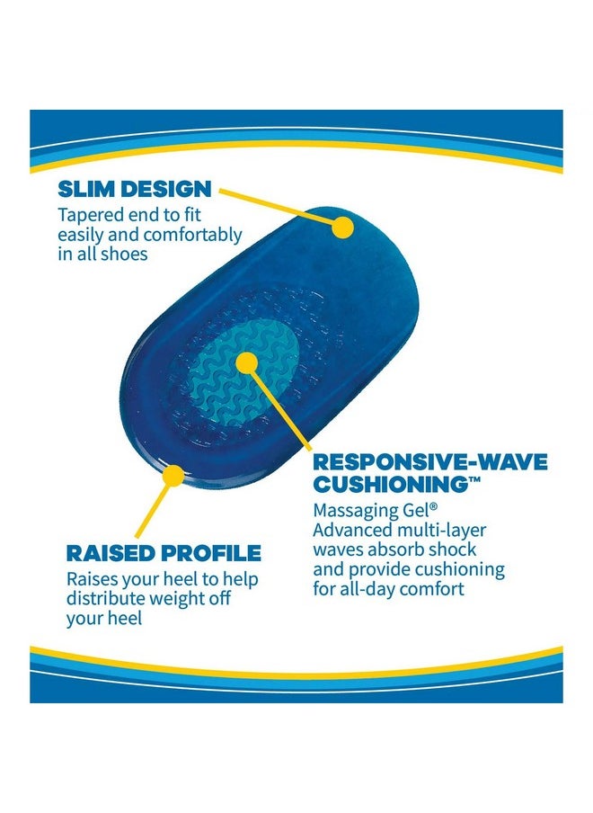 Dr. Scholl's Massaging Gel Heel Cushions for Women Size 6-10 - 1 PR, Pack of 2