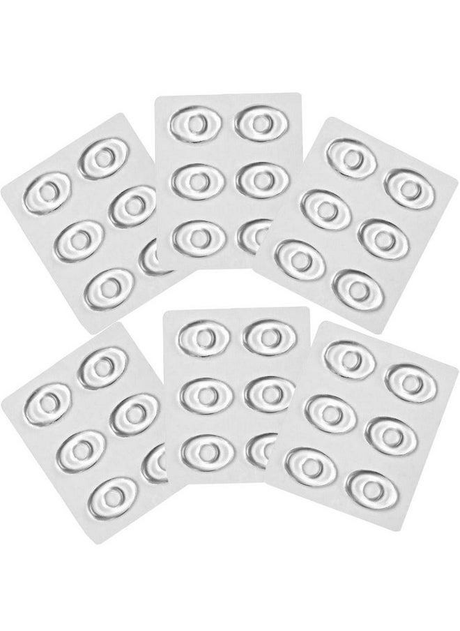 36PCS/6 Sheets Transparent Gel Oval Foot Corn Cushions Relief Rings Gel Pads Caps Self-Adhesive Anti-Friction Remover Shoes Stick Protector