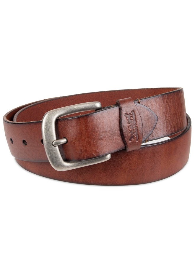 Levi's Men's Casual Leather Belt, Tan Burnish, Medium (34-36)